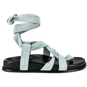 LPA Women's size 9 Ischia Slide in Baby Blue Strap Ankle Boho Italian Sandals
